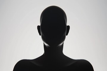 Poster - A simple silhouette of a man's head and shoulders. Suitable for a variety of projects