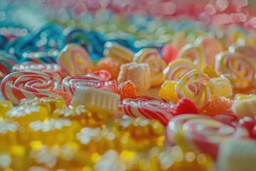 Aufkleber - Close up of various colored candies. Great for candy shop promotions