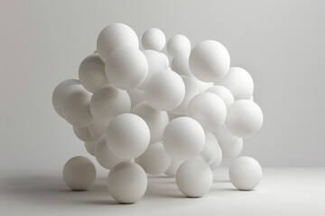 Aufkleber - White balls displayed on a table, suitable for various creative projects
