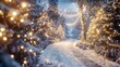 Winter wonderland scene, perfect for holiday backgrounds