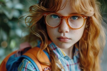 Aufkleber - Close up of a person wearing glasses, suitable for various concepts