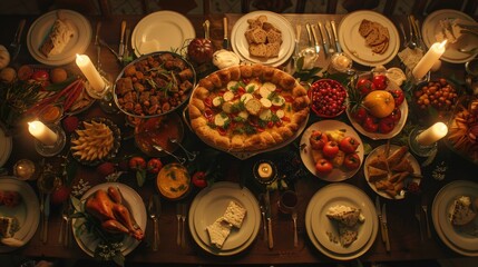 Poster - A table filled with various delicious foods, perfect for events and gatherings