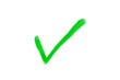 © Emre Akkoyun - Hand drawn green check mark on transparent background