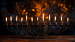Jewish menorah, symbol of unity, warmth, and spiritual light, enhances festive ambience