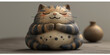 Chinesische Katze mit Bauch