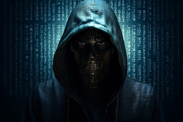 a man wearing a mask