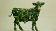 Une vache faite de brocoli, légume ferme alimentation organique surréaliste surréaliste