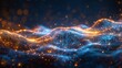 © sorapop - Futuristic glow, neon gold and blue waves surge, abstract background alive with moving light, sound visualized in vibrant bokeh, AI Generative