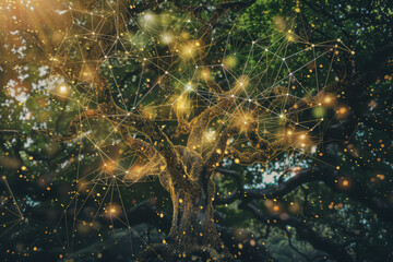 Poster - A tree with a lot of branches and leaves