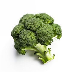 Wall Mural - broccoli on white background