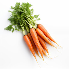 Wall Mural - carrots on white background