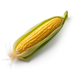 Wall Mural - corn on white background 