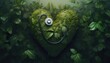the heart covered wih greenery and a stethoscop