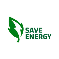 Canvas Print - Save energy icon. Energy saving symbol vector