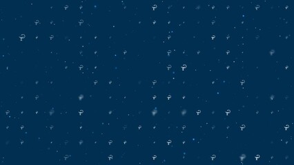 Poster - Template animation of evenly spaced medicine symbols of different sizes and opacity. Animation of transparency and size. Seamless looped 4k animation on dark blue background with stars