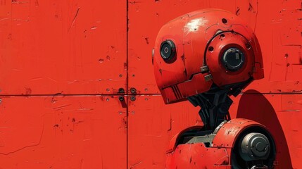 Poster - Red robot vector