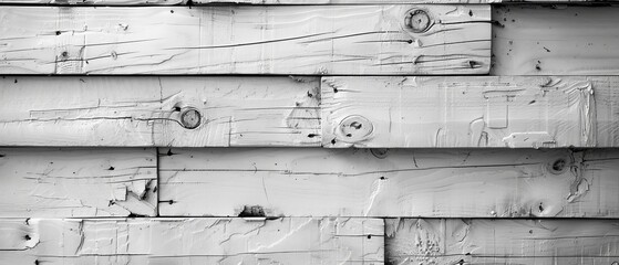 Poster - Background texture of white wood planks.