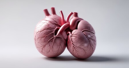 Canvas Print -  Heart of the Matter - A detailed 3D rendering of a human heart