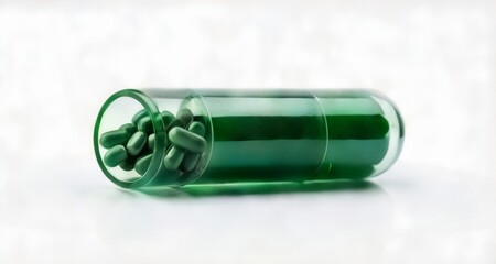 Wall Mural -  Pill bottle with capsules, ready for use