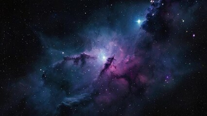 Wall Mural - Nebula in space with stars, created with some elements made with generative AI