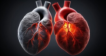 Canvas Print -  Vital Signs - A Visual Comparison of Heart Health