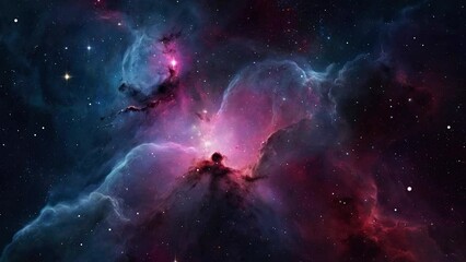 Wall Mural - Nebula in space with stars, created with some elements made with generative AI