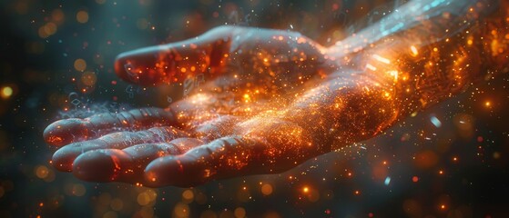 Aufkleber - Businessman with experience in global network and data exchanges. Innovations in future generation technology, metaverse, artificial intelligence, and transformation of big data on the digital