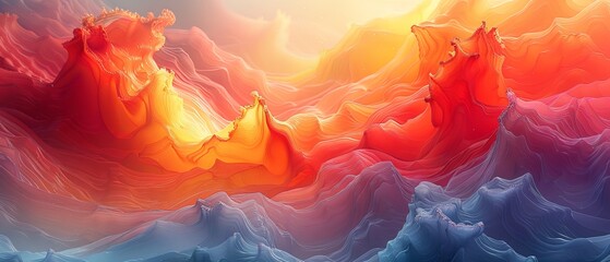 Aufkleber - Stunning 3D abstract multicolor visuals