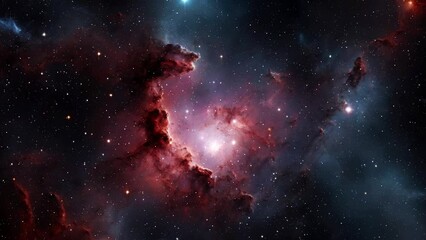 Wall Mural - Nebula in space with stars, created with some elements made with generative AI