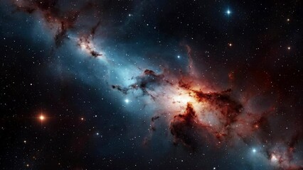 Wall Mural - Nebula in space with stars, created with some elements made with generative AI