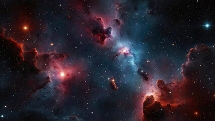 Wall Mural - Galaxy in space with nebula and stars, created with some elements made with generative AI