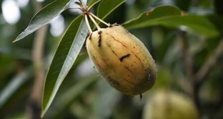 Canvas Print -  Fresh fruit hanging from tree, ready for harvest