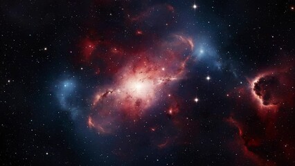 Wall Mural - Galaxy in space with nebula and stars, created with some elements made with generative AI