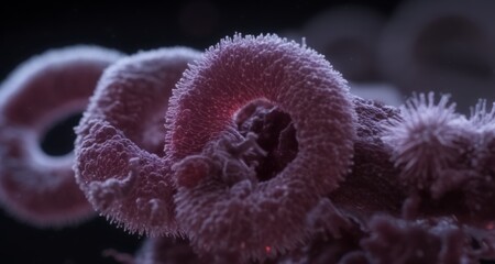 Poster -  Mesmerizing close-up of a frost-covered plant, showcasing intricate patterns and textures