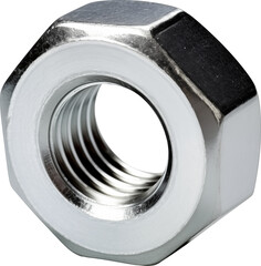 Metal nut isolated.