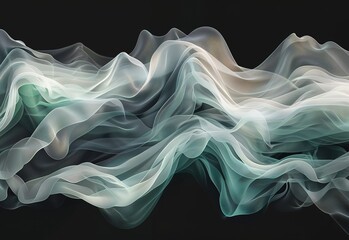 Poster - The ethereal waves of smoke are a captivating play of light and shadow, perfect for backgrounds and abstract designs.