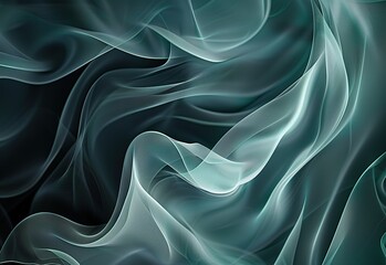 Poster - The ethereal waves of smoke are a captivating play of light and shadow, perfect for backgrounds and abstract designs.