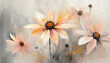 Kwiaty w kolorze peach fuzz, dekoracja tapeta generative ai