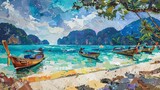 Fototapeta Natura - Phuket's Paradise Art Collage

