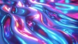 © banthita166 - Electric Blue and Neon Pink Holographic Liquid Texture. This image captures a fluid holographic texture with vibrant electric blue and neon pink hues creating a lively 3D ripple effect.
