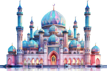 Wall Mural - islamic pattern cartoon ramadan ornament mosque. ramadan kareem holiday celebration concept