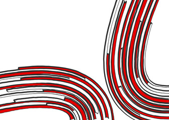 Poster - Minimalist background with curved brush lines pattern and with some copy space area