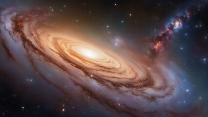 Wall Mural - planet in space _A space view of the milky way galaxy and stars in the night sky.  