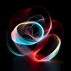 Poster - Abstract patterns created with light painting.