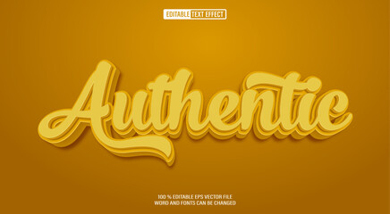 Poster - Editable 3d text style effect - Authentic text effect Template	