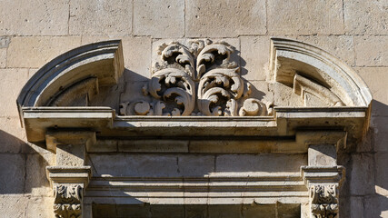 Poster - Stone architectural feature in ancient building, Alicante, Spain