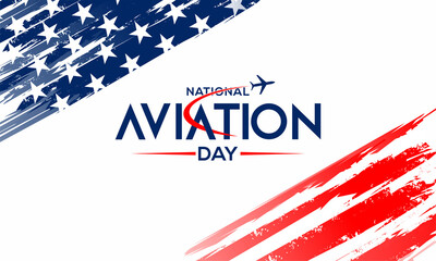 Wall Mural - national aviation day August 19	, vektor  background