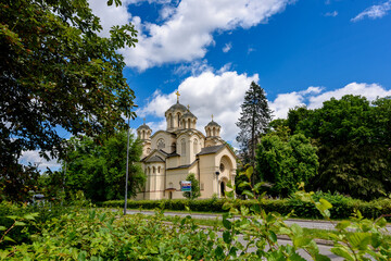 Poster - Ljubljana, Slovenia - June 27, 2023: Serbian Orthodox Church in Ljubljana