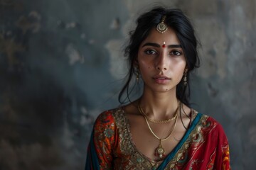 Sticker - Gorgeous Indian women photographed wearing jewelry