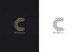 Unique letter C logo design luxury initial monogram creative calligraphy design letter C